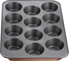 Tefal Airbake J2555014 Muffinform, Antihaftbeschichtung, Karbonstahl, Braun, 29 X 41 Cm Moldes y bandejas para hornear Naty Shop