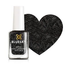 Esmalte de uñas para niños Bluesky - Rockstar, purpurina negra, fácil de quitar, no tóxico, a base de agua, inodoro - Esmalte de uñas gratuito para niños, 5 ml, paquete de 1