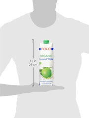 FOCO Agua de Coco Orgánica Bebida Deportiva Pura y Refrescante 100% Agua de Coco - 6 X 1 Litro Naty Shop