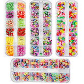 4 Set Nagel Obst Scheiben, Basicon Niedliche Obst Polymer Scheiben Obst Scheibe Nail Nagel 3D Obstscheibe Nail Art Slice Für DIY Liefert Maniküre Dekoration Schleim Zubehör Nageldekorationen, 4 Stile