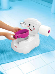 Fisher-Price Meine Erste Toilette, Baby Töpfchen, Mit Musik & Lustigen Sätzen, Tragbare Baby Toilette, Abnehmbarer Toilettenaufsatz, Deutsche Version, Ab 1 Jahr, P4326 Accesorios Alimentación y lactancia Bebe Naty Shop