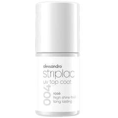 alessandro Striplac UV Top Coat Rosé - Uñas brillantes y resistentes a los arañazos hasta 15 días - Puede usarse con o sin color - Tecnología de eliminación suave - Vegano - Rosa, Transparente, 6,5 ml