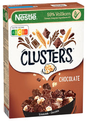 Nestlé CLUSTERS Chocolate, Cereal elaborado con 59% de cereales integrales, con chocolate y almendras, contiene vitaminas, calcio y hierro, 1 paquete (1 x 330g)