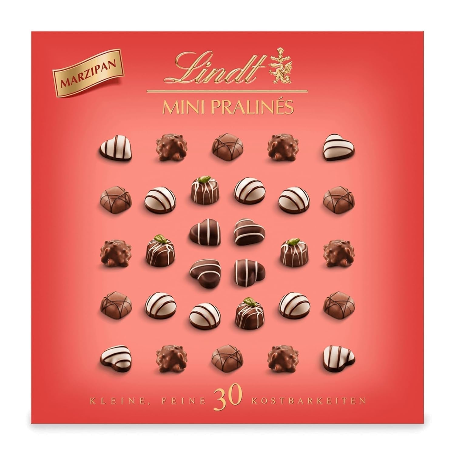 Ciocolată Lindt - Nougat Mini Pralinés, 165 grame, cutie cu 36 de praline Bomboane de Ciocolata Naty Shop 163 G Martipan