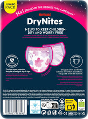 Huggies DryNites Pañales nocturnos para mojar la cama para niñas de 13 a aproximadamente 17 años (48-60 kg) 33 unidades (3 x 11) Paquete mensual gigante Calzoncillos de pañales XL