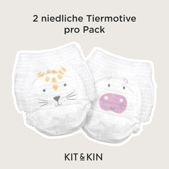 Kit & Kin Pañales ecológicos premium, talla 4 (9-16 kg), 132 pañales, a base de plantas e hipoalergénicos, protección confiable contra fugas, vegano y libre de crueldad