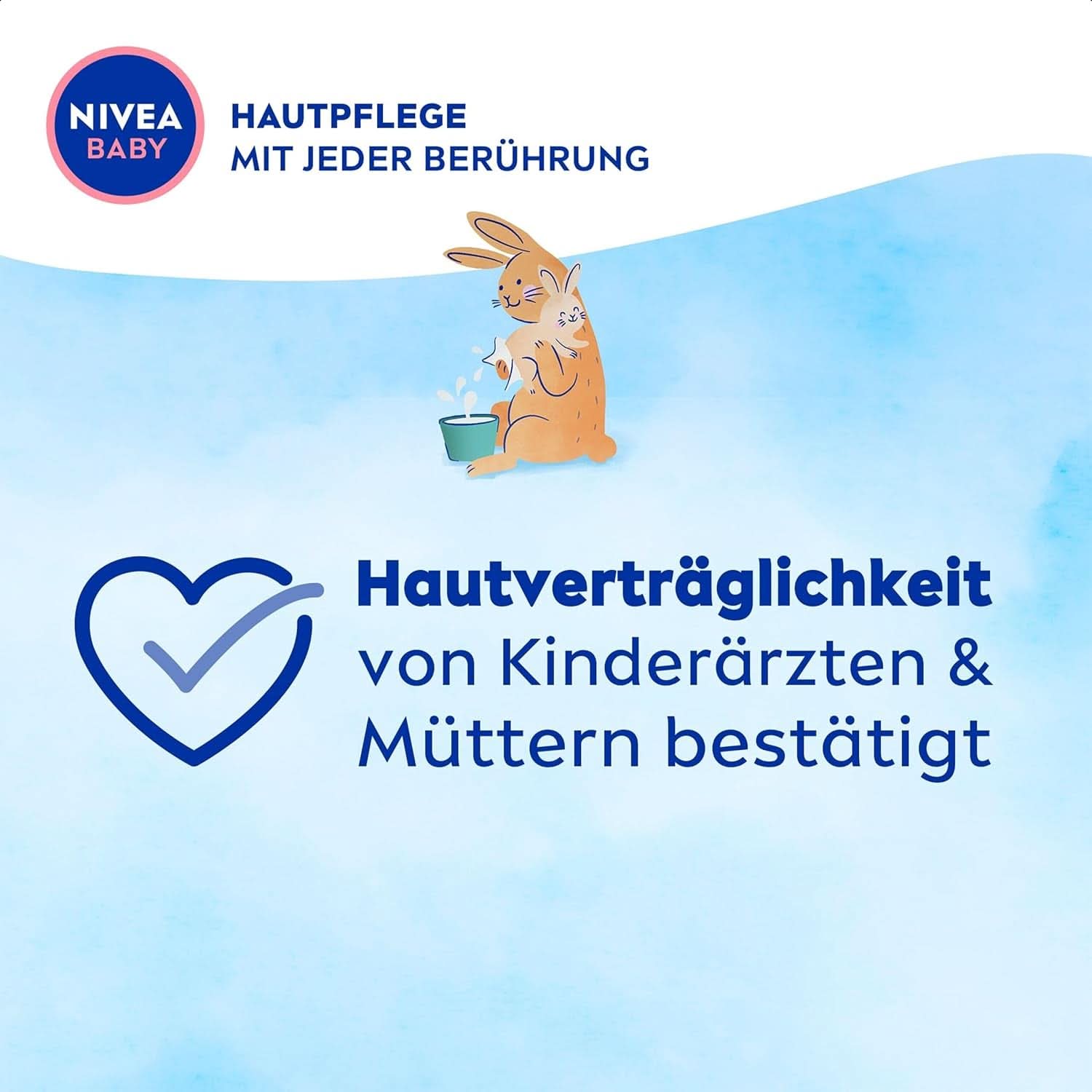 NIVEA Baby AQUA Feuchttücher, Baby Feuchttücher Zur Sanften Reinigung Empfindlicher Haut, Hypoallergene Und Parfümfreie Feuchttücher Für Babys Mit 99% Wasser (1 X 57 Stück) Servetele Umede Bebelusi Naty Shop