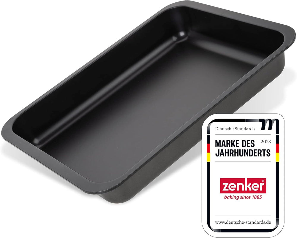 Zenker Lasagneform, Auflaufform Mit Zweifacher Antihaftbeschichtung, Backform Für Vielfältigen Einsatz, Hitzebeständige Ofenform, Widerstandsfähiger Bräter (Farbe: Schwarz), Menge: 1 Stück Matrite si tavi pentru copt Naty Shop
