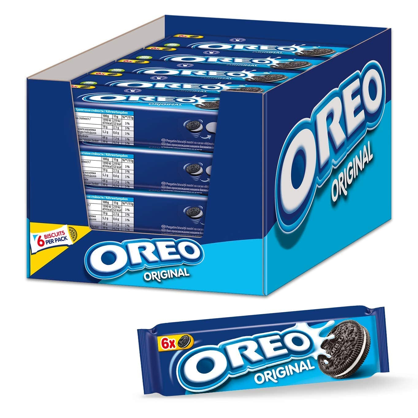 OREO Original – Fursecuri crocante cu cacao și umplutură delicioasă de cremă cu aromă de vanilie – 20 x 66g