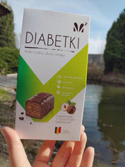 DIABETKI Bombones de avellanas, chocolate sin azúcar, deliciosos dulces para consumidores conscientes y diabéticos, snacks sin gluten y vegetarianos 100g