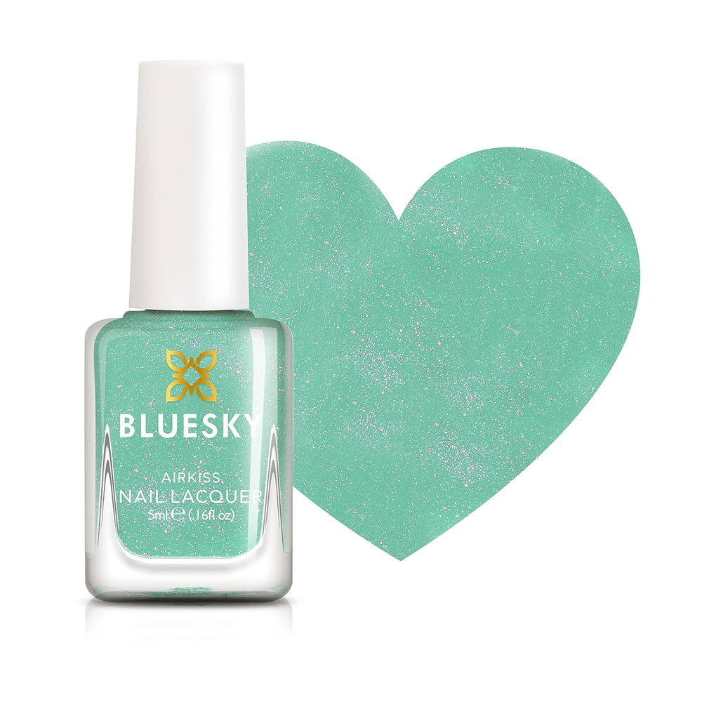 Esmalte de uñas Bluesky Kids - Turquoise Splash, Verde turquesa. Esmalte de uñas para niños fácil de despegar, no tóxico, a base de agua, no se desliza, 5 ml