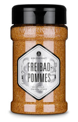 Ankerkraut Freibad Pommes, Mischung würzender Ingredient für Pommes Frites wie vom Freibad-Kiosk, Gewürzsalz, Pommesgenuss zu Hause, 320 g im Streuer