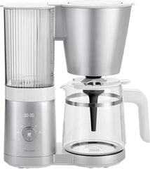 ZWILLING ENFINIGY Espressor cu filtru cu carafă din sticlă de 1,5 l, espressor cu boiler din oțel inoxidabil, funcție Blooming și detartrare inteligentă, plastic, argintiu