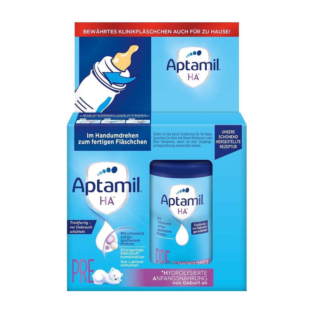Aptamil HA Pre Ready to Drink – Leche hidrolizada para lactantes desde el nacimiento – 4 x 2 x 90 ml