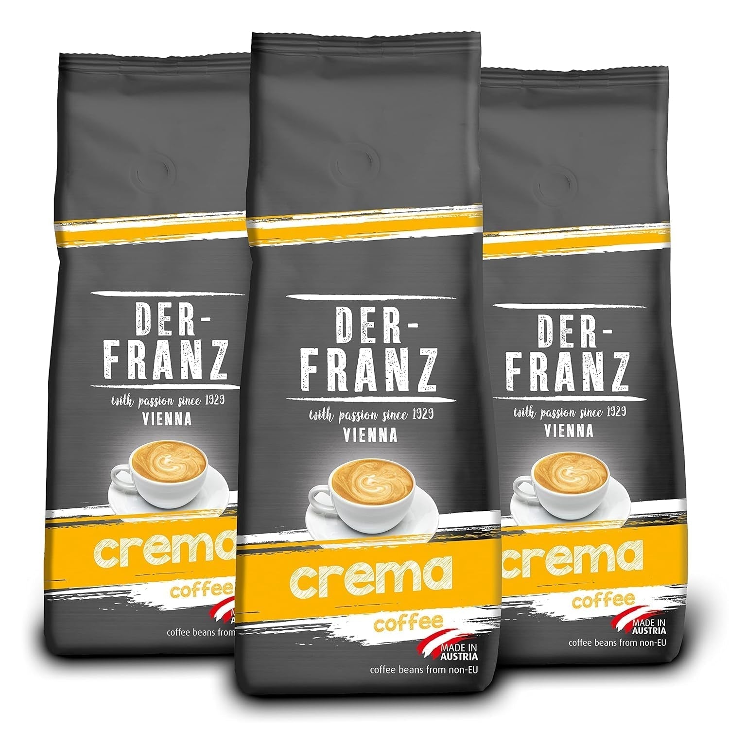Der-Franz Espresso Organic Coffee, Intensitate 5/5, Arabica și Robusta organice, boabe întregi Cafea Naty Shop 3 x 500 grame Crema