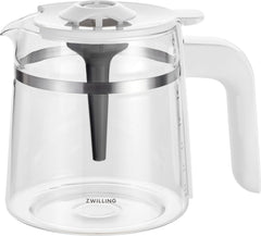 ZWILLING ENFINIGY Espressor cu filtru cu carafă din sticlă de 1,5 l, espressor cu boiler din oțel inoxidabil, funcție Blooming și detartrare inteligentă, plastic, argintiu