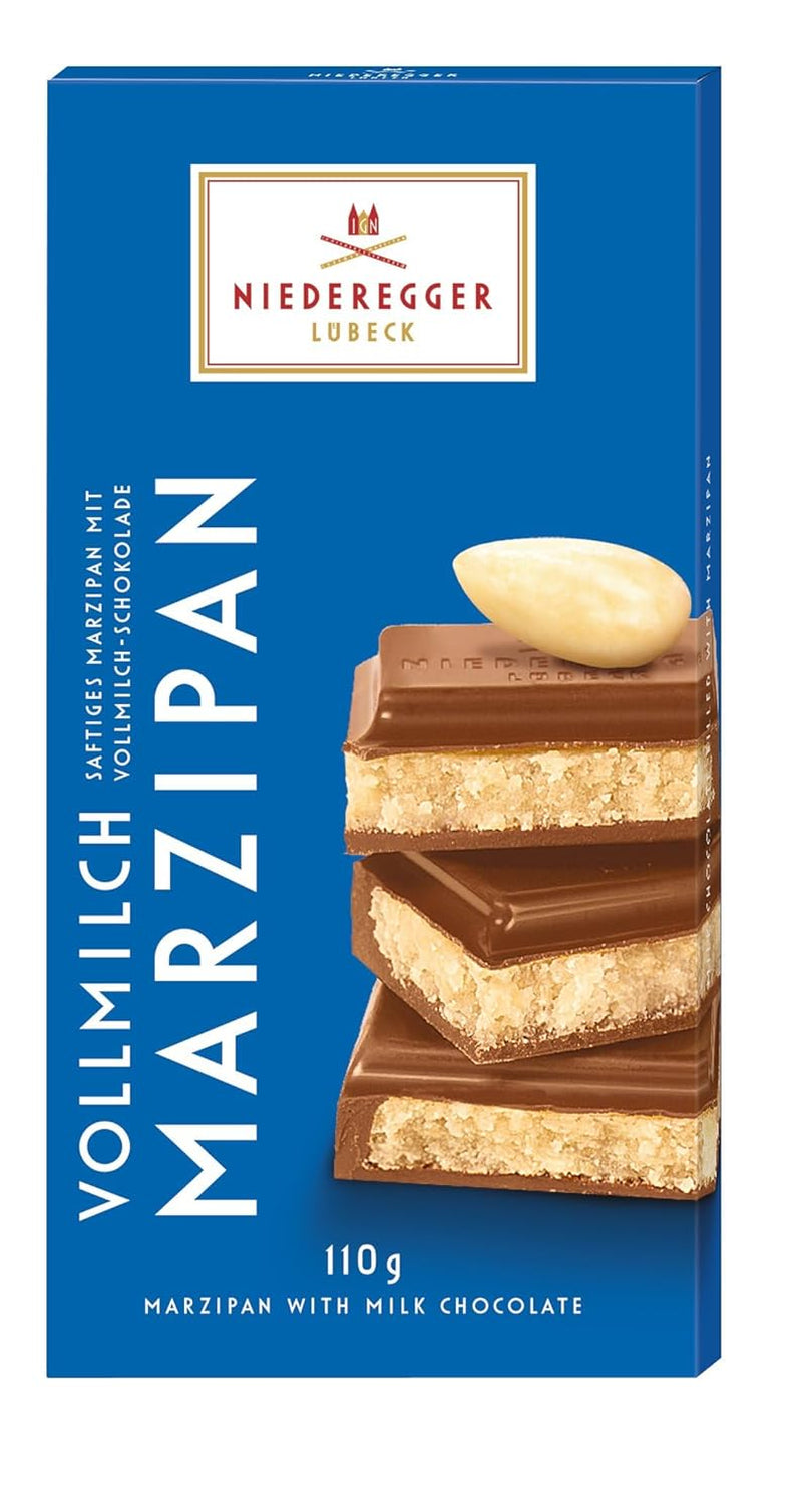 Barra de mazapán Niederegger, chocolate con leche, (110 g)