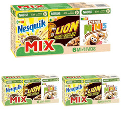 Mini paquetes de cereales Nestlé Mix, 6 piezas, 1 paquete (1x200g a 4x30g, 2x40g)