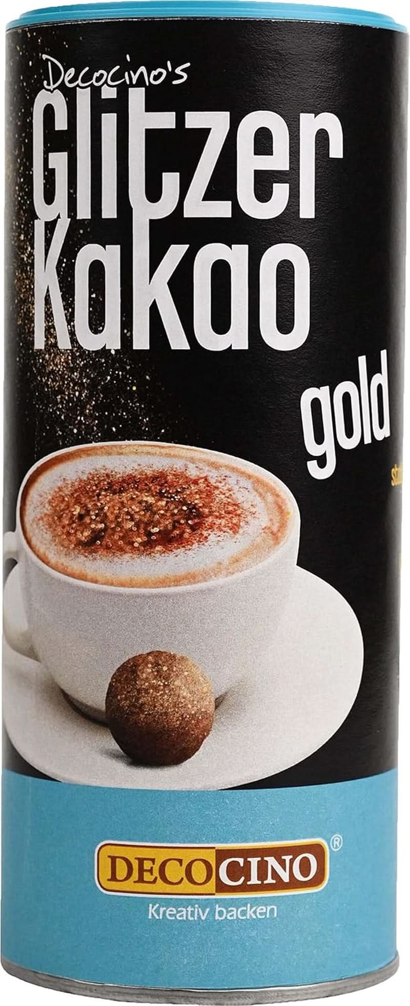 DECOCINO Glitter Cocoa Gold, Pudră de cacao de înaltă calitate cu glitter, 100 grame Naty Shop Default Title