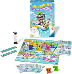 Ravensburger 22361 - El hipopótamo de Roller Coaster Kids - Juego de mesa para niños y familias a partir de 7 años para 3-6 jugadores - Juego de fiesta, Juego de Nochevieja, Juego para niños