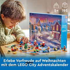 LEGO City Calendario de Adviento 2024, Regalo de Adviento para niños a partir de 5 años, 24 sorpresas, minifiguras con monos navideños, Papá Noel y la Señora Papá Noel, regalo de Navidad 60436 Juegos de construcción Besuche den LEGO-Store