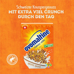 Ovomaltine Crunchy Muesli - muesli crujiente con chocolate, con una mezcla única de cereales y Ovomaltine - muesli con chocolate, valiosas vitaminas, fibras y minerales (1 x 450 g)