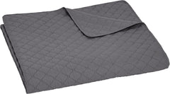 Amazon Basics edredón extragrande con relieve, 170 x 210 cm, estampado de rombos gris oscuro Camas y mantas Besuche den Amazon Basics-Store