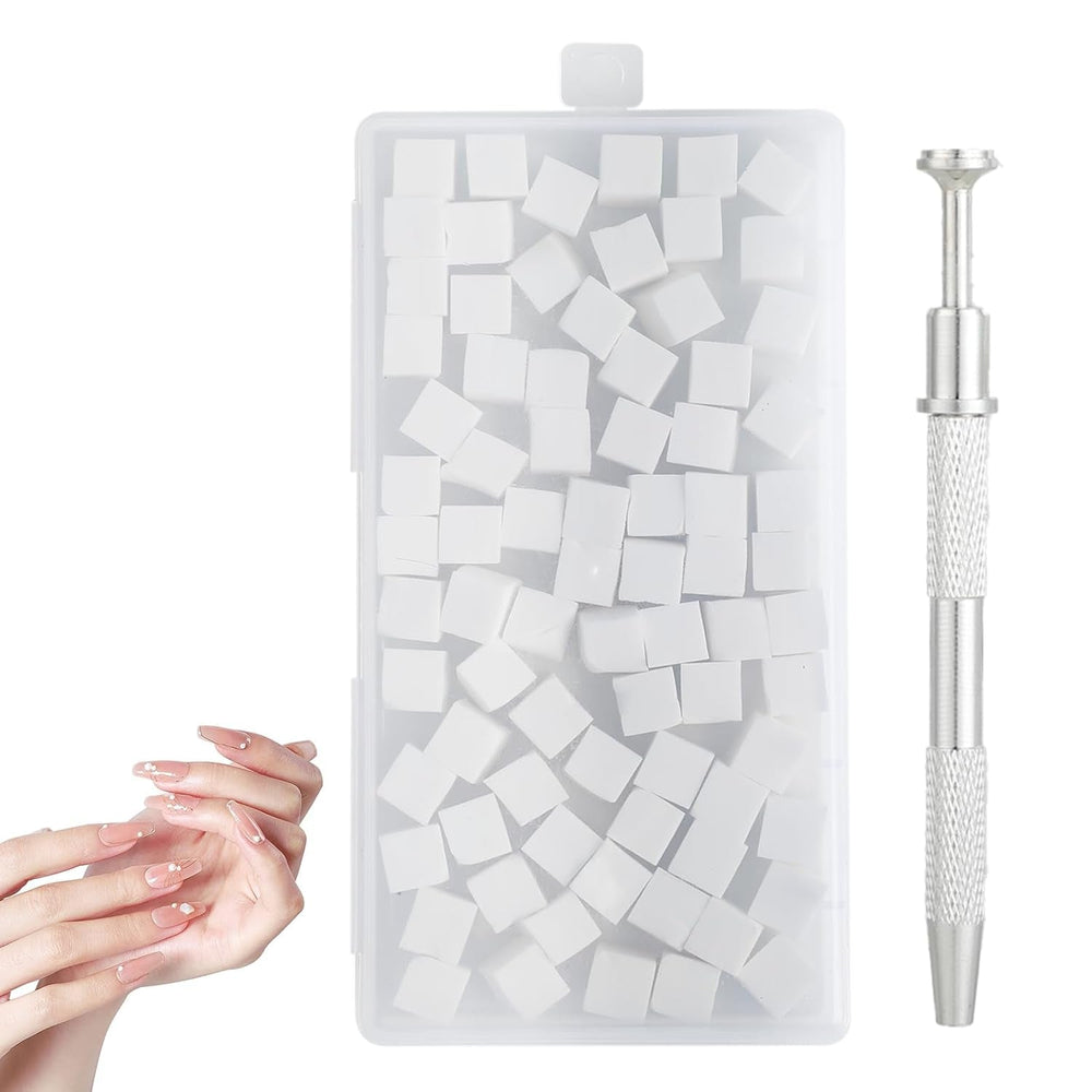 Nägel Selber Machen ,Nageldesign-Hilfsmittel,100 Stück Nail Art Schwämme Mit Metallgreifer, Schwammpinsel & Sponge Brush Applikator Für Gradient Nail Art Designs