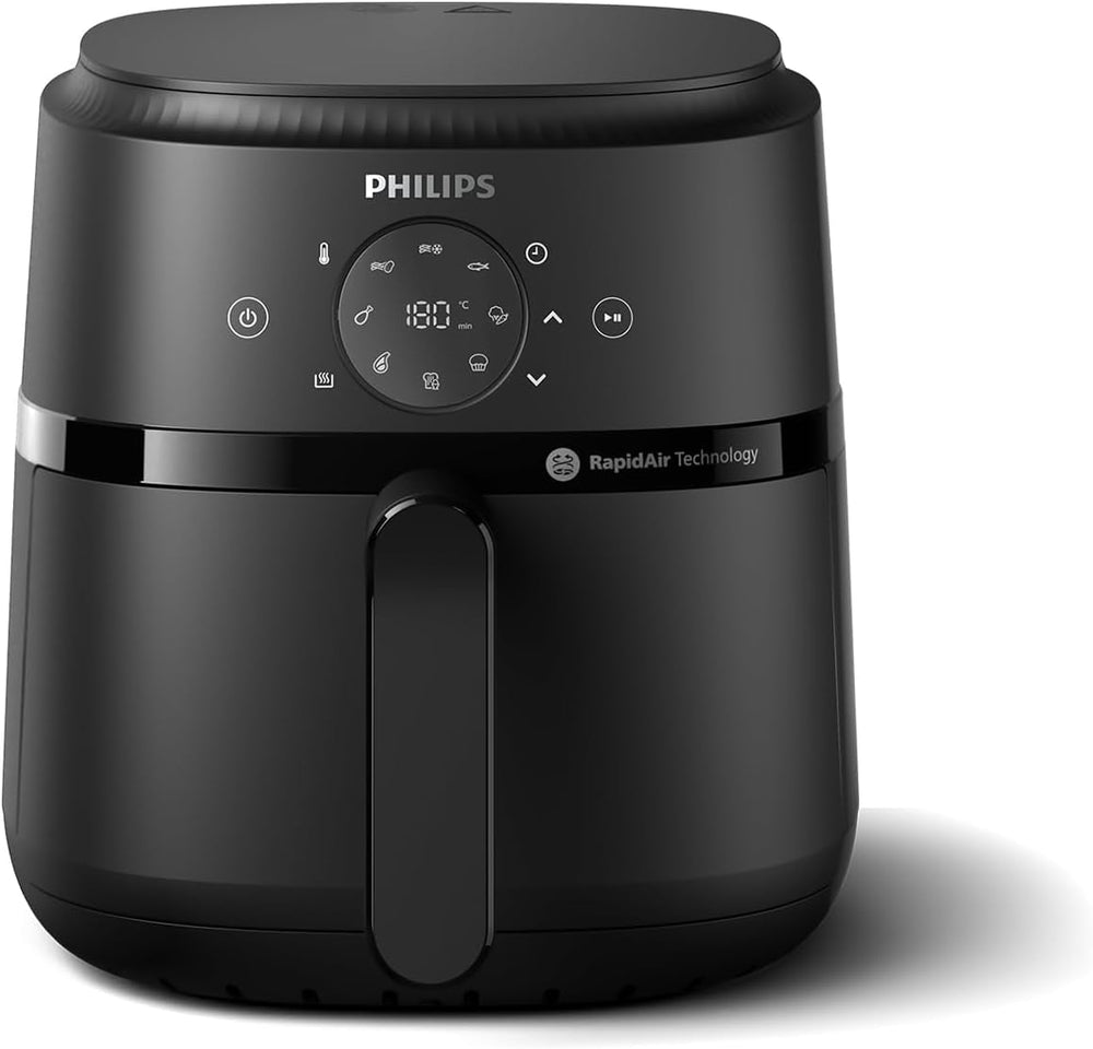 Philips Airfryer serie 2000 4.2L - Pantalla táctil digital, 13 opciones de cocción, 9 funciones preestablecidas, Hasta un 90% menos de grasa con tecnología Rapidair, potencia 1500W Electrocasnice Naty Shop 4.1L - Ohne Fenster