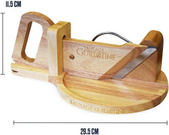 Tăietor de cârnați tradițional - Ghilotină de cârnați - 30 X 19 X 12 Cm - Lemn masiv Rasnite si Feliatoare Naty Shop