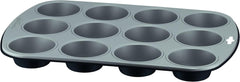 Gustosa Backform 12 Muffin Aus Stahl, Antihaftbeschichte, Für Backofen, Schwarz, 38 X 27 Cm Moldes y bandejas para repostería Naty Shop
