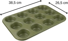 Zenker Muffinform Für 12 Stück – Ressourcenschonende Und Klimaneutrale Backform Für Muffins Und Cupcakes – 12Er Muffinblech Mit Veganer Antihaftbeschichtung Moldes y bandejas para hornear Naty Shop