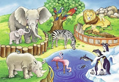 Ravensburger Puzzle para niños - 07602 Animales en el Zoo - Puzzle para niños a partir de 3 años, con 2X12 piezas Puzzle Naty Shop