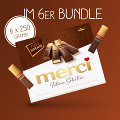 Variedad de chocolate negro Finest Selection – 6 x 250 g – Especialidades refinadas de chocolate negro – Bombones rellenos y sin relleno