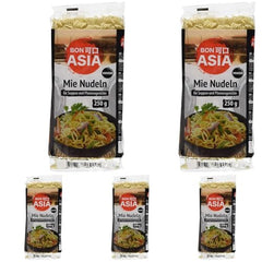 BONASIA Fideos Mie, sin huevo, 250 g (paquete de 5)
