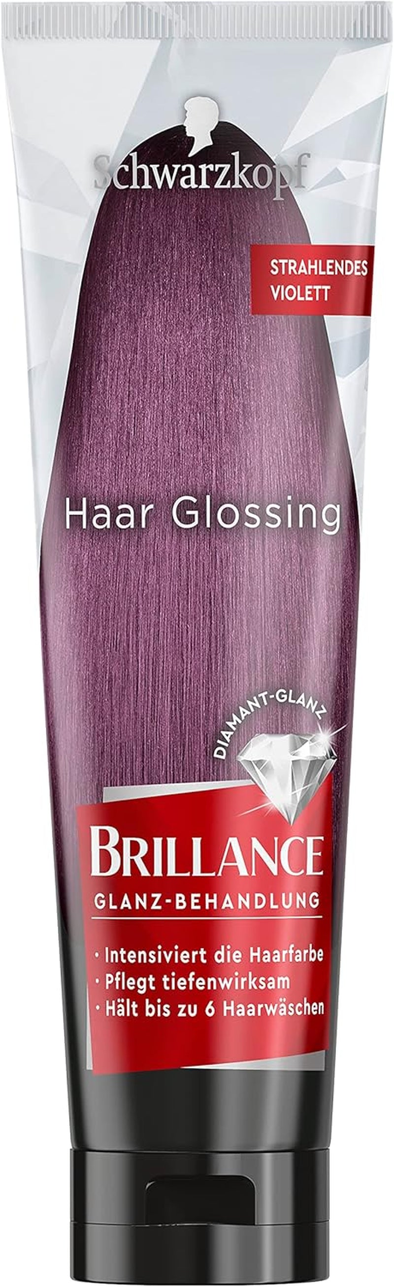 Brillance Shine Treatment, Hair Glossing Radiant Violet (150 ml), hrănește și intensifică culoarea părului, poate fi folosit ca o mască de păr, durează până la 6 spălări ale părului Vopsea pentru par Naty Shop Violet radiant 1 Ml (pachet de 1)