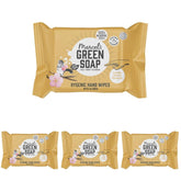 Toallitas húmedas para manos Marcel's Green Soap, paquete de 60, vainilla y flor de cerezo, a base de plantas, orgánicas