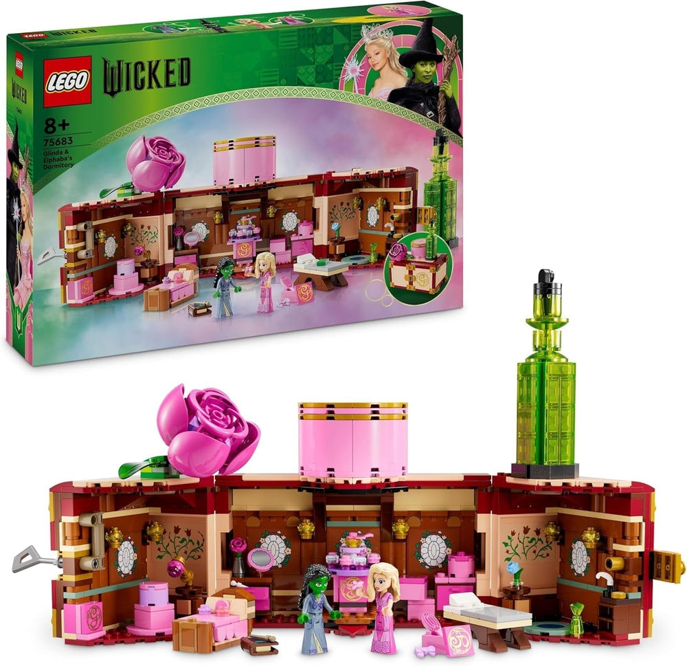 LEGO Wicked Glinda y Elphaba's Bedroom - Casa de muñecas con minimuñecas de 2 Oz, fantásticos accesorios que incluyen flores y trajes - Juguete creativo para niñas mayores de 8 años y fans - 75683 Juegos de construcción Besuche den LEGO-Store Default title