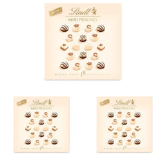 Ciocolată - Mini Praline Albe | 90 g | Cutie cu 18 praline în 6 sortimente delicioase | Cadou de ciocolată | Cadou de ciocolată (pachet de 3)