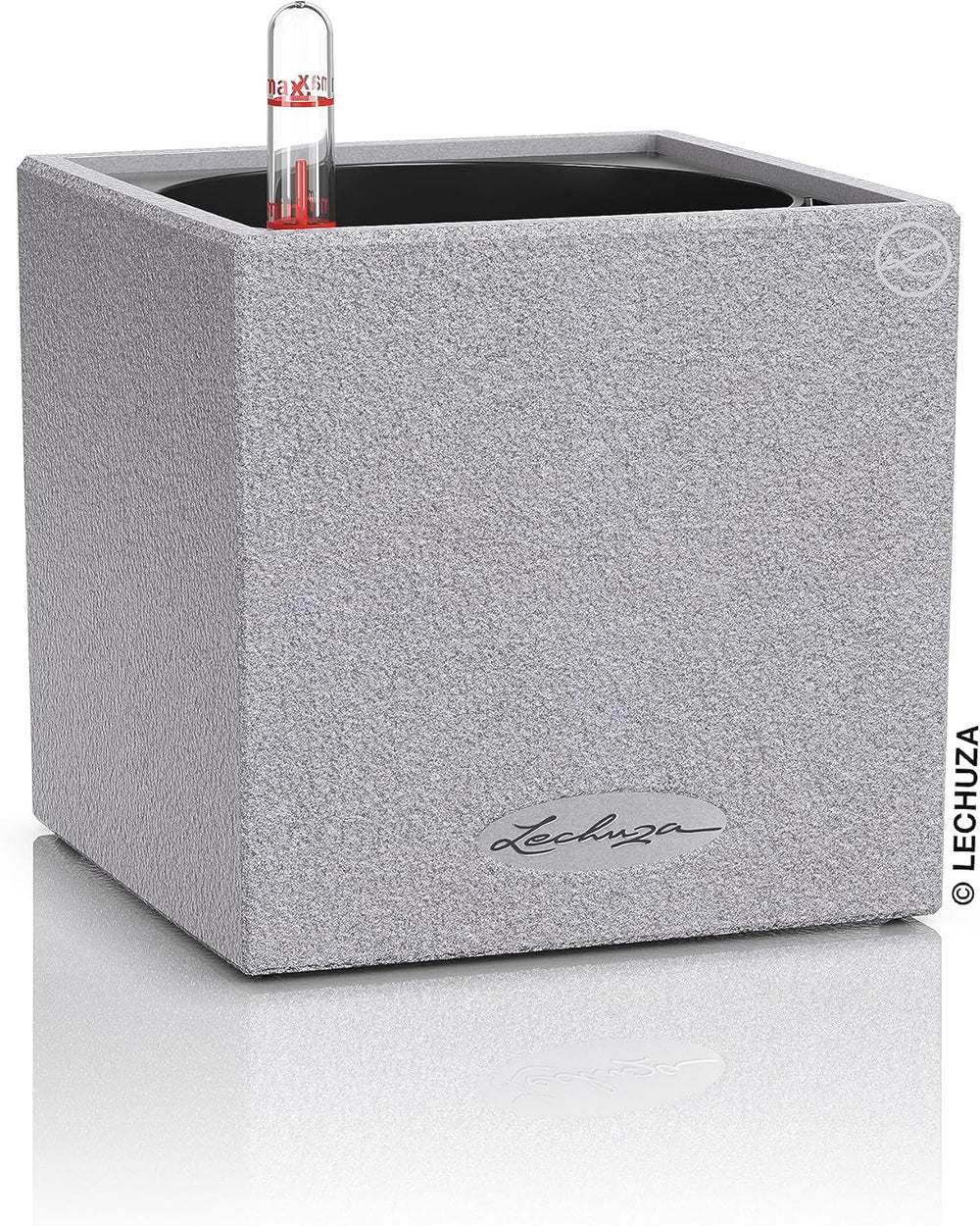Cub de plante aromatice de înaltă calitate LECHUZA CANTO Stone 14 cu sistem de udare cu bețișor, gri piatră