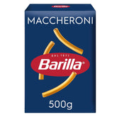 Pasta Barilla Maccheroni Clásicos núm. 44 de trigo duro de alta calidad, siempre al dente, 500g