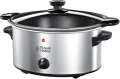 Russell Hobbs Olla de Cocción Lenta, Antiadherente de 3,5 Litros, Acero Inoxidable, 3 Ajustes de Temperatura y Función Mantener Caliente, Olla de Cocción Lenta de 160 W Naty Shop Default Title