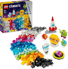LEGO Classic Creative Space Planets Modelo de construcción del sistema solar para niños Juguete espacial Cohete Nave espacial Planetas y extraterrestres Regalo para niños y niñas de 5 años 11037 Juegos de construcción Besuche den LEGO-Store Single