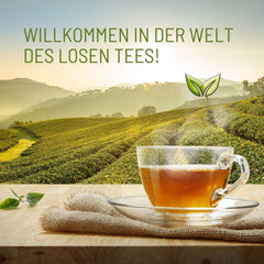 Teeverliebt - Ceai de fructe vrac Beerenkönigin 1000 g I Ceai de fructe vrac I Compoziție delicioasă a amestecului de ceai cu zmeură, căpșuni și mure I Ceai de înaltă calitate vrac 1 kg