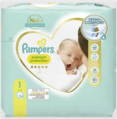 Pañales Pampers para bebé talla 0 (1,5-2,5 kg) protección premium, 24 piezas, comodidad y protección Pampers Softest