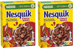 Nestlé Choco Waves, desayuno de chocolate crujiente en forma de ondas (33% de contenido de cereales integrales), 1 paquete (1 x 330 g)