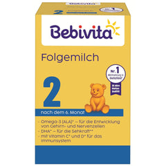 2 Folgemilch (4 x 500 g), cada 6 meses, con vitamina C y D, omega-3 (DHA), altersgerecht sättigend