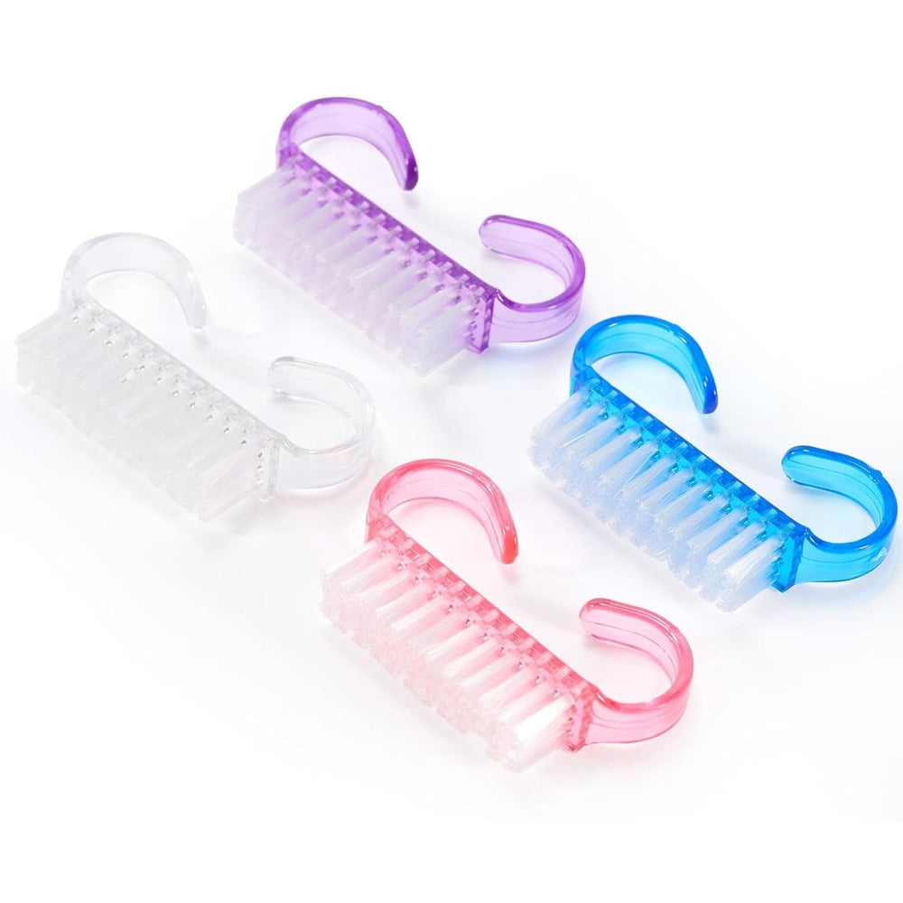 4-Teiliges Set Nagelbürsten, Handgriff Aus Kunststoff, Nagelreinigungswerkzeug Für Nail Art, Handreinigungsbürste, Tägliche Reinigungswäsche.