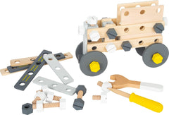 Small Foot Konstruktionsset Miniwob aus Holz, kreativer Bausatz mit Werkzeuge und Zubehör, ab 3 Jahren, 11810, Gris Amarillo