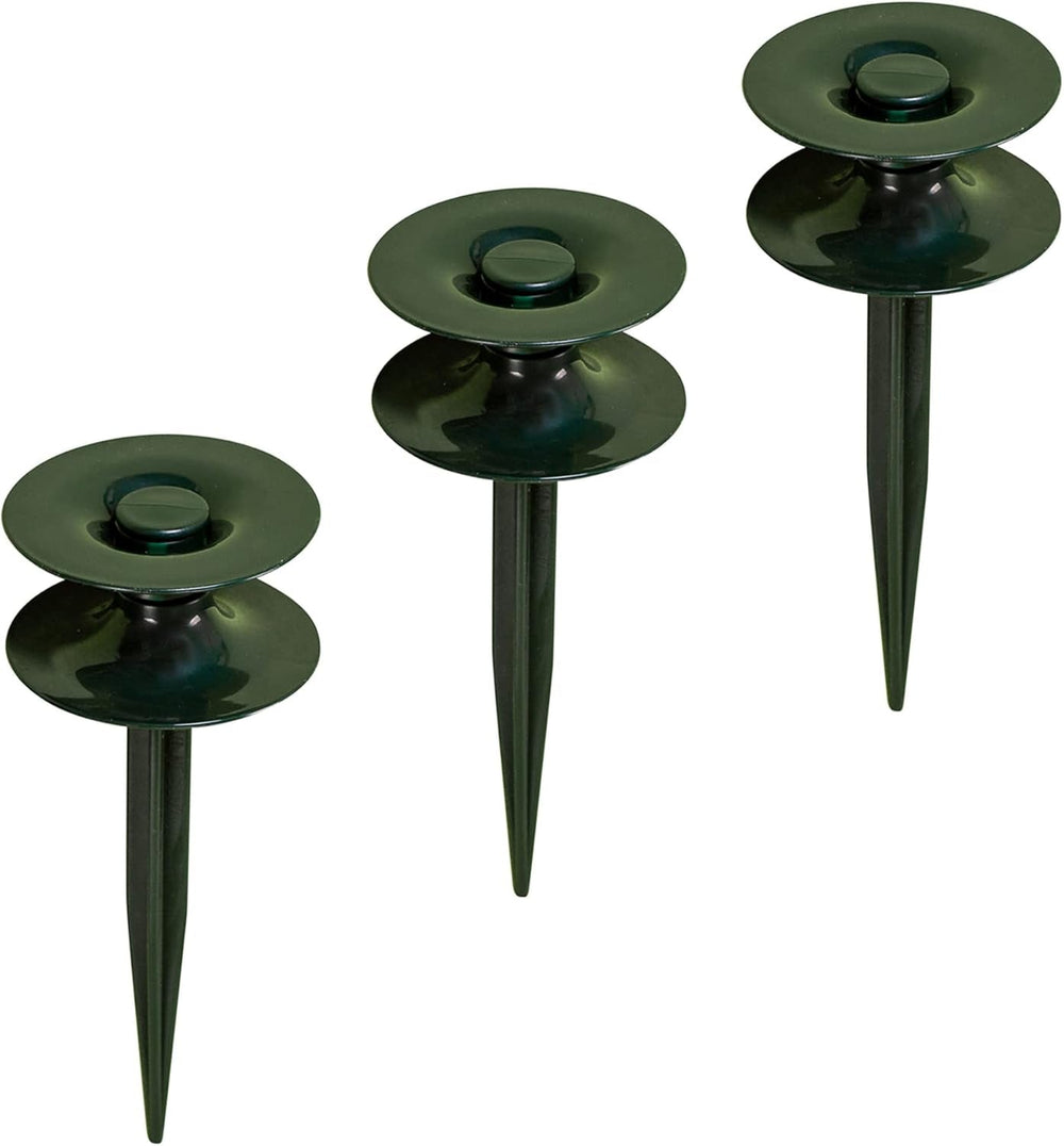 Set de 3 ghidaje pentru furtun, verde, 24 x 9 cm | Ghidaj pentru furtun și cablu de grădină cu ancoră de sol | Roletă pentru furtun pentru protejarea straturilor de flori și a pereților casei | Roletă pentru furtun de grădină și cablu
